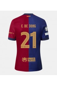 Barcelona Frenkie de Jong #21 Fotballdrakt Hjemme Klær 2024-25 Korte ermer